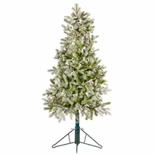 48" 4' PRE-LIT FROSTED FLAT CHRISTMAS TREE Easy Wall Hugger RAZ T3900260 NEW