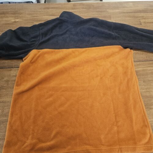 Columbia Steens Mountain Fleece Jacket Mens XL Orange Black 1/4 Snap Button Up - Picture 7 of 10