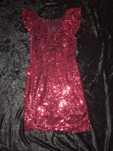 ebay red sequin dress