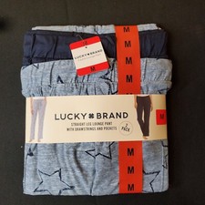 NEW Lucky Brand Ladies' 2pack Straight Leg Lounge Pant, BLUE
