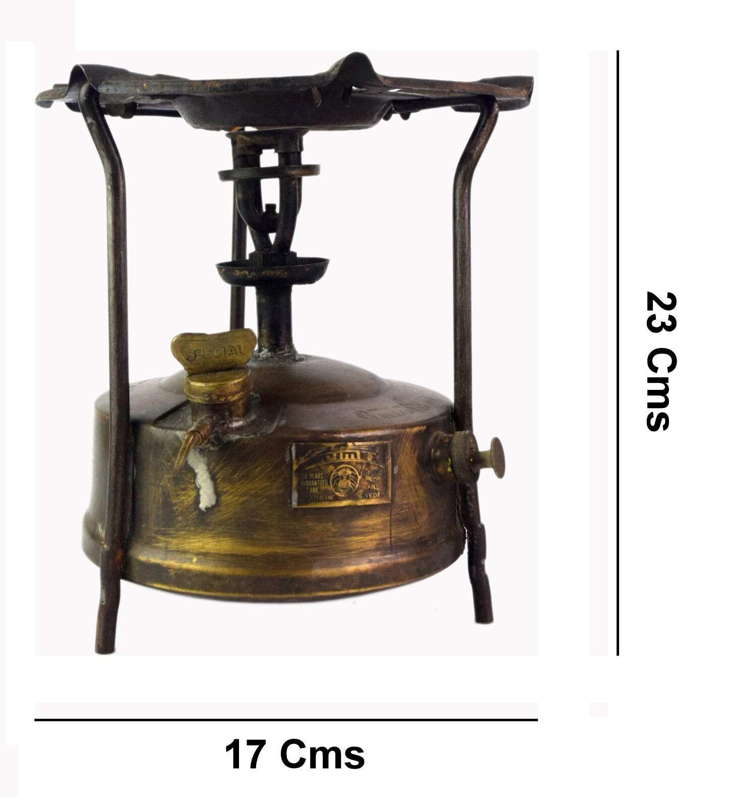 Old Indian Primax Brand Iron Kerosene Pressure Stove With Brass Tank. G66-1257