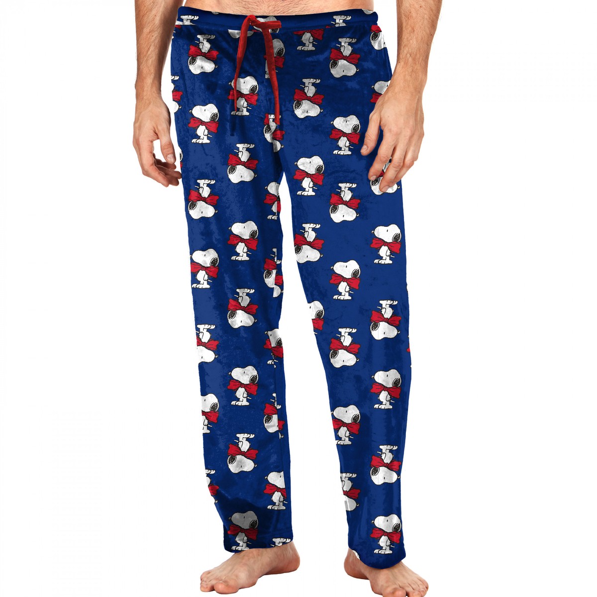 Peanuts Snoopy with a Big Red Bow Sleep Pants Blue | eBay display picture 1