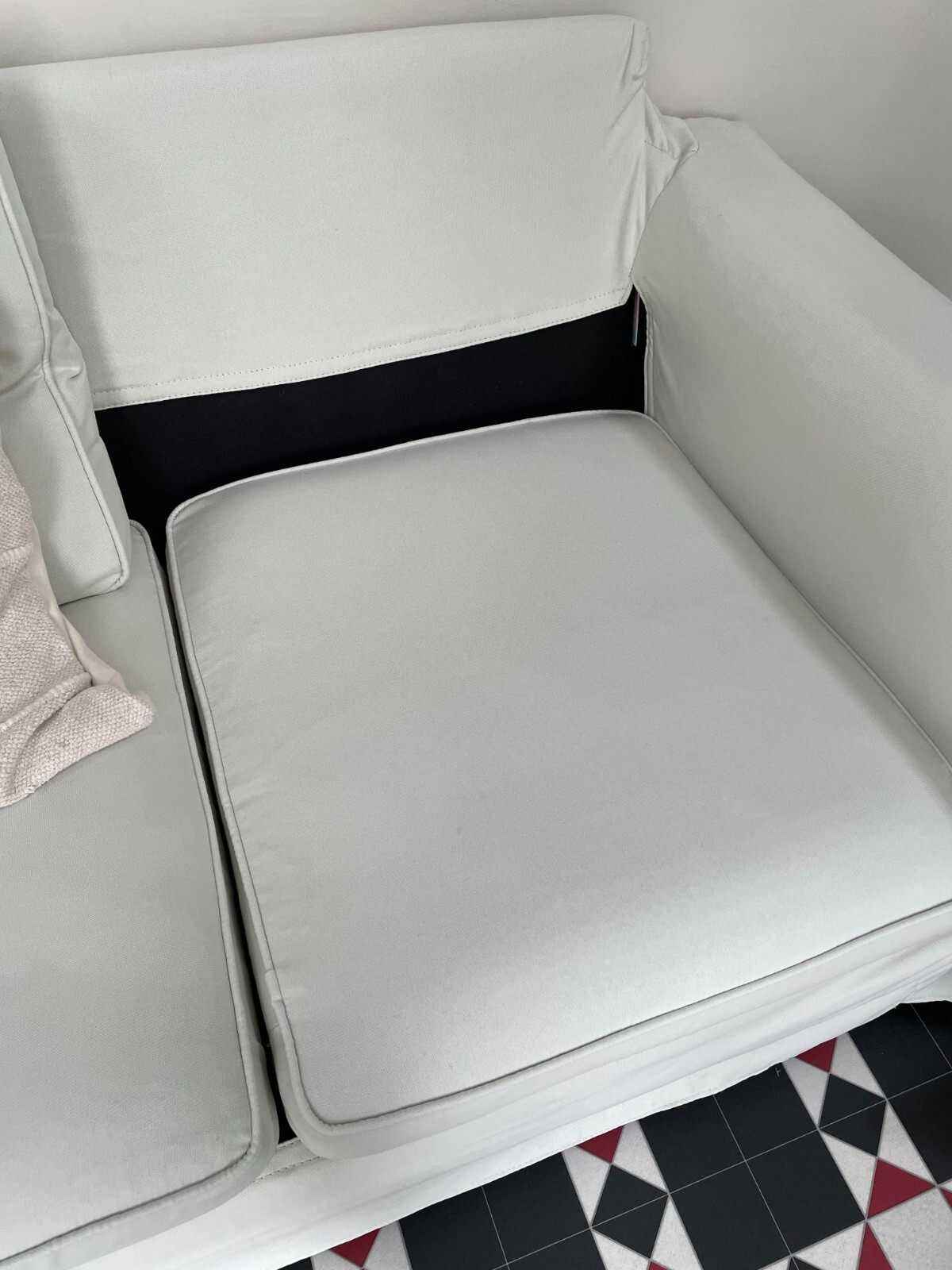 Cream 3seater sofa in washable covers eBay