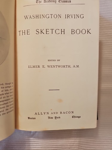 The Sketch Book Washington Irving Antique 1894 Vintage Hardcover Book - Picture 9 of 18