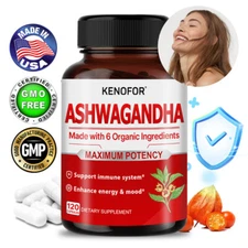 Ashwagandha Capsules | 650 Mg | 120 Capsules | Mood Enhancer