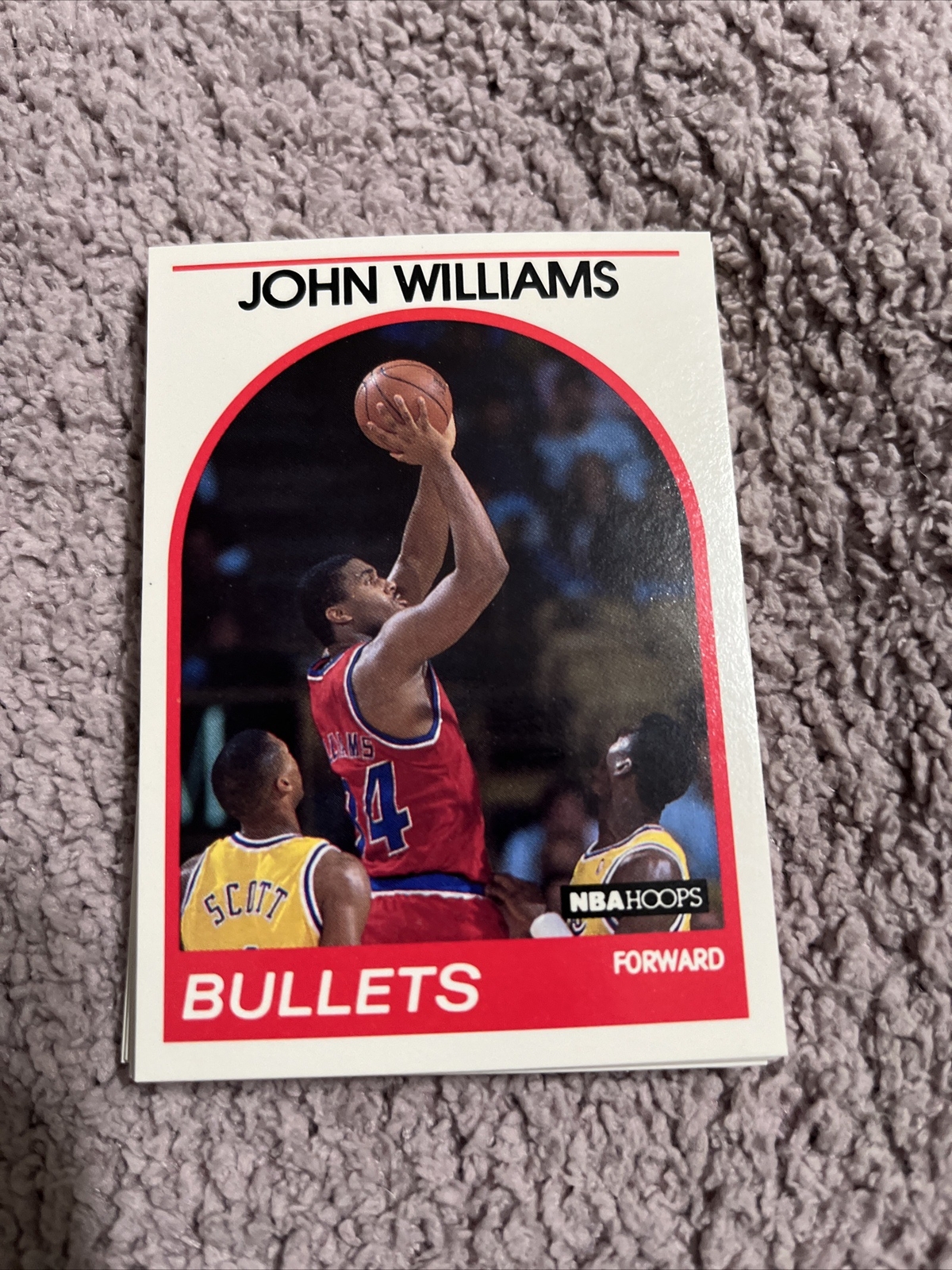 1989-90 Hoops Washington Bullets Basketball Card #254 John Williams
