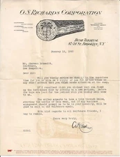 O.S. Richards Co~Brooklyn NY~Crates~Shooks~Pers Inquiry Abt ICE for NH Camp 1920