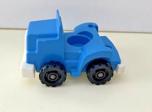 Vintage Fisher Price Little People #345 BOAT RIG Blue Truck Vehicle Toy USA