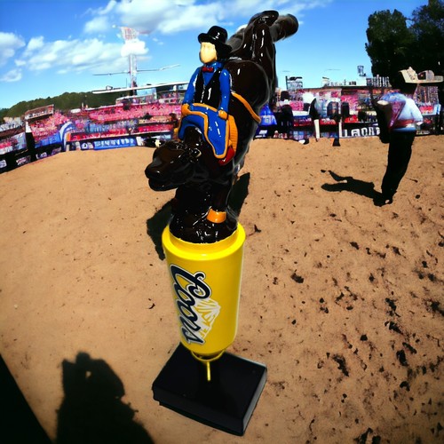 Coors Banquet Rodeo Beer Tap Handle Bull Rider Riding A Bull Keg Marker