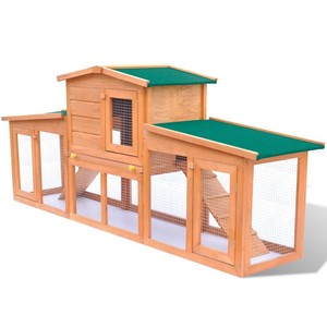 Detalles Acerca De 75 Large Deluxe Wooden Chicken Coop Hen House Rabbit Hutch Poultry Wood Cage