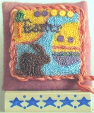 Twisted Threads EASTER MONTAGE Punch Needle Design w/ Pre-printed Fabric bunny