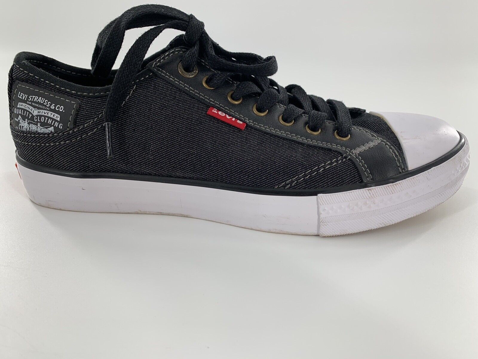 Levis Mens Stan Buck Black Denim Sneakers Shoes Comfort Tech 1083928 Size 8  | eBay