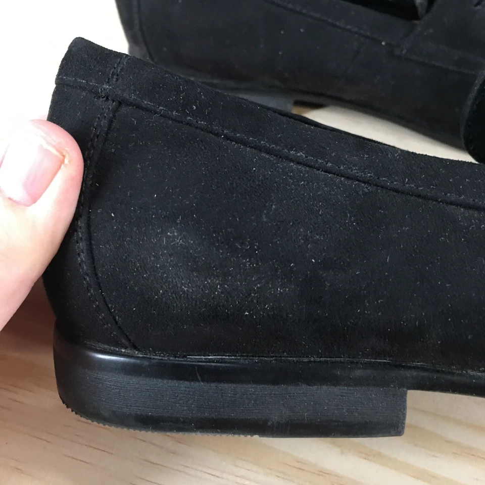 H&M Shoes Mens 11.5 Loafers Black Slip On Casual Comfort Low Top Round Toe Flats - Image 4 of 4