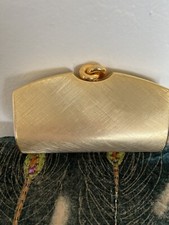 Rodo Italy Brushed Gold Evening Bag Clutch Vintage 90’s