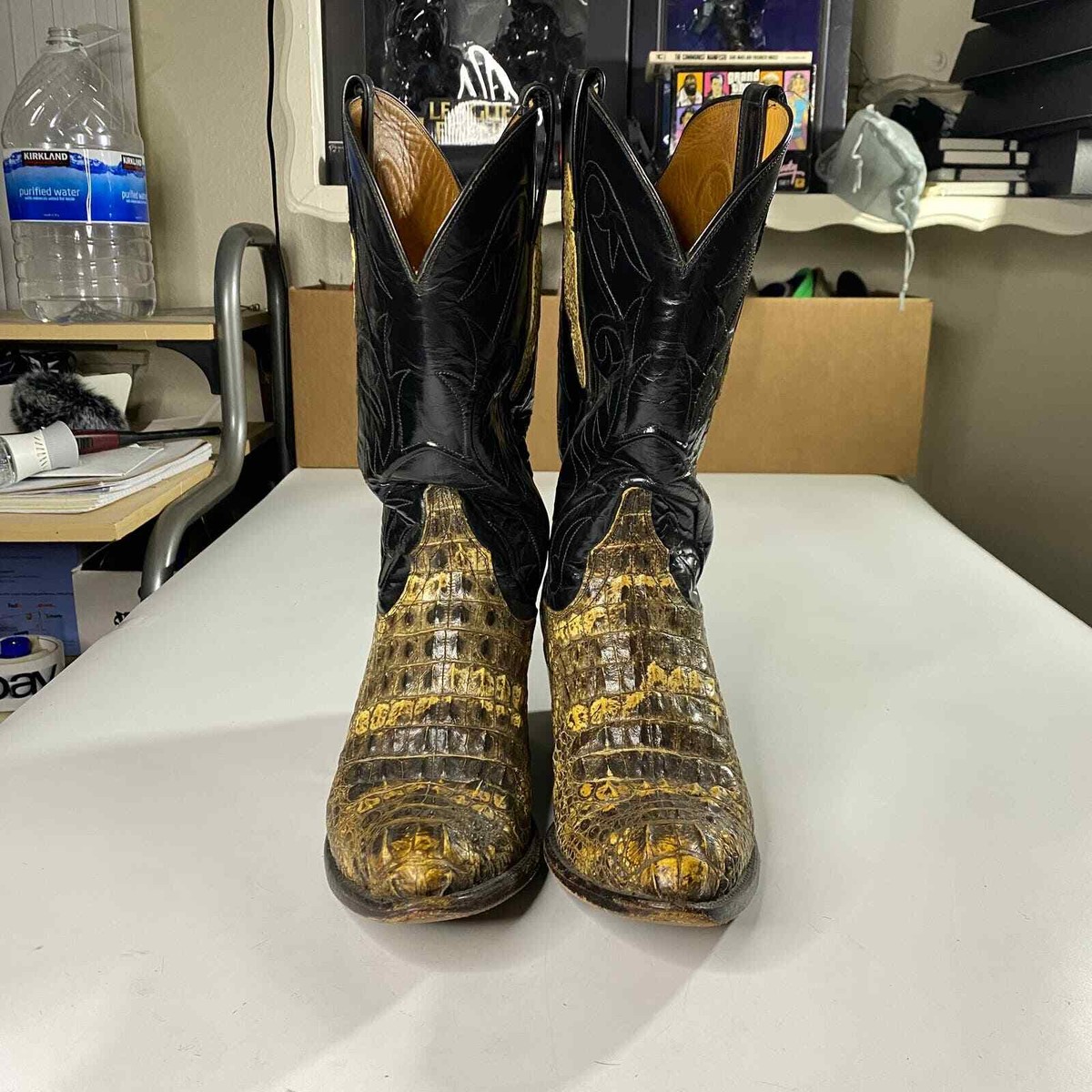 RARE Lucchese American Alligator Exotic Head Cut Cowboy RARE Lucchese American Alligator Exotic Head Cut Cowboy