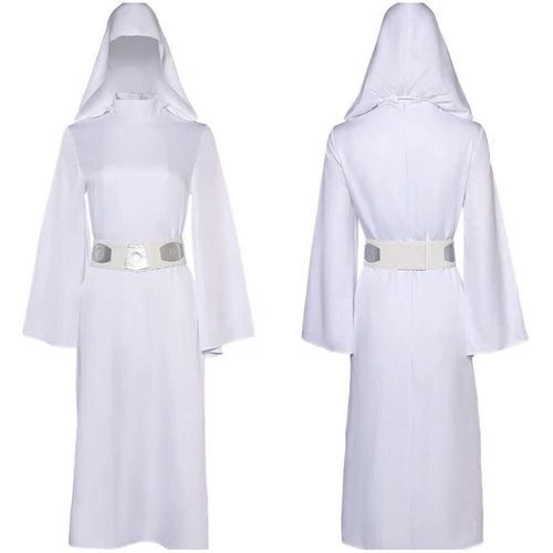 DE Damen Kleid Star Wars Prinzessin Leia Cosplay Kostüm Karneval Anzug Halloween - Bild 3 von 15