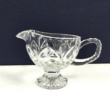 Cut Crystal Gravy Boat / Dressing Sauce Boat