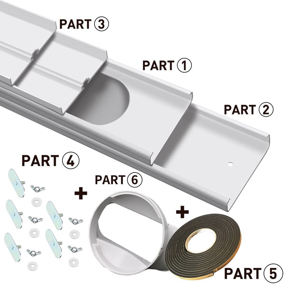 gulrear Portable Air Conditioner Sliding Door Vent Kit,Universal