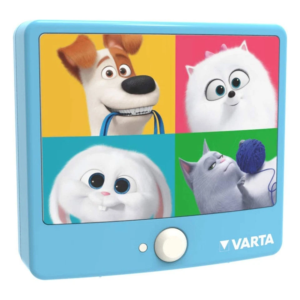 Varta Lámpara Nocturna LED Life of Pets 2 Azul con Sensor Movimiento, 3 x AAA - Imagen 1 de 3