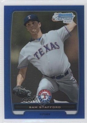 2012 Bowman Chrome Prospects Blue Refractor 60/250 Sam Stafford #BCP115 a6t
