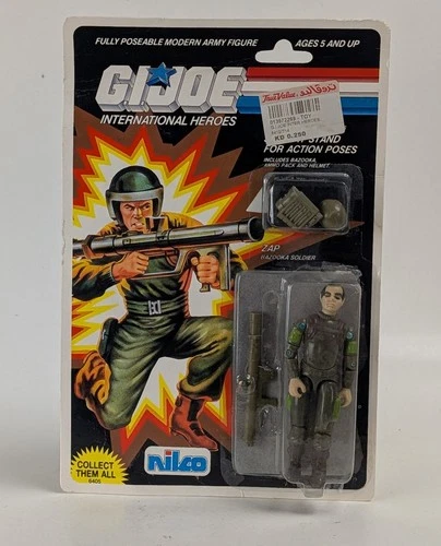 Vintage 1991 Nilco Gi Joe "Zap" Bazooka Soldier Action Figure Sealed (Bubble Cra