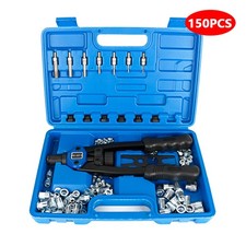 160PCS Rivet Nut Gun M3-M12 Insert-Tool Set Threaded Riveter Riv-nut Nutsert Kit