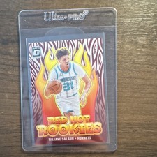 2025 Panini Donruss Optic Red Hot Rookies Tidjane Salaün #5 Hornets Basketball