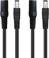 SIOCEN 2-Pack 3ft DC Extension Cable 5.5mm x 2.1mm Male to Female 3ft, Black 