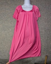 Vintage Shadowline Pink Medium Nightgown Sleep Dress Fairy Cottage Barbiecore