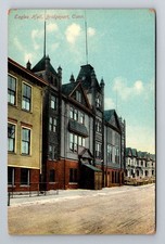 Bridgeport CT-Connecticut, Eagles Hall, Antique Vintage Souvenir Postcard