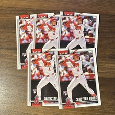 Topps Series 1 4 Card Rookie Lot Christian Moore #147 Los Angeles Angels 2025