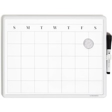 Magnetic Dry Erase Monthly Calendar Whiteboard 14x11 Reusable Planner Board for