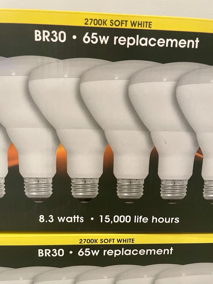 Feit Electric BR30 65W LED Dimmable Light Bulb Soft White - 2 Packs Of 6 Bulbs - Image 3 of 4