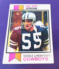 1973 TOPPS LEE ROY JORDAN STRIPE VARIATION SUPER RARE VARIATION EXMT