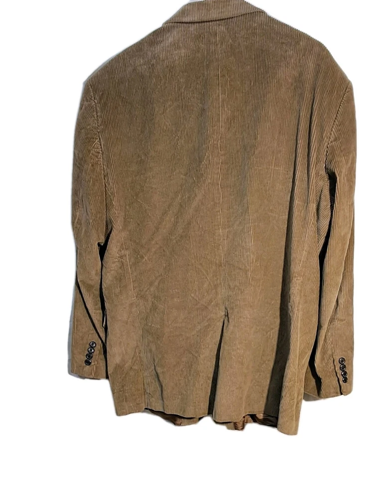 Abrigo deportivo Stafford para hombre 46R marrón pana blazer chaqueta clásica Foto 2 de 4