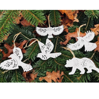 5 Pcs Animal Christmas Tree Ornaments – Plastic Holiday Tree Decorations