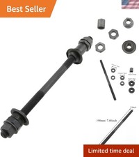 190MM Lightweight Black Bike Axle - Steel Rear Hub for Stability