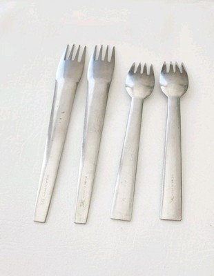 Block CHROMATICS MCM 4 Set Of Forks Stainless Steel Flatware Spain Replacement 