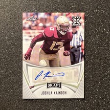 2021 Leaf Draft JOSHUA KAINDOH #BA-JK1 Rookie AUTO - FOOTBALL CARD