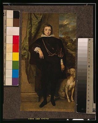Vienna Austria Prince Rupert of the Palatinate 1600s Portrait with Dog Van Dyck