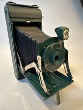 Beautiful Kodak No. 1A Pocket Junior Green Folding Camera Collector Condition