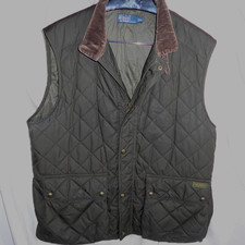 vtg Polo Ralph Lauren Diamond Quilted Padded Puffer Vest Hunting Green XL