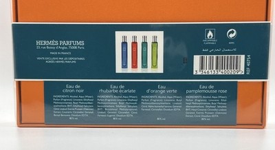 HERMES Collection Colognes 4本セット Hermès Collection Perfume & Cologne Travel Gift Set of 4 – for
