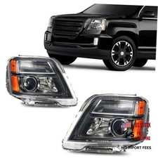 Headlight Assembly Compatible with Terrain Amber-Black/for Terrain 2010-2015
