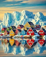 Countryside Paint by Numbers Kit for Adults 16x20 Inch DIY Canvas Art Decor Set