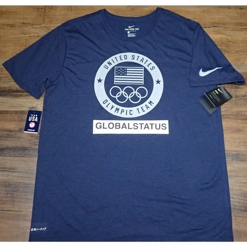 NIKE USOC UNITED STATES OLYMPIC TEAM NAVY REFLECTIVE SHIRT SZ XL (899677-454)