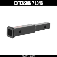 CURT 7 In Long Trailer Hitch Extension for 1-1/4 In Receiver 350 Pounds 45789