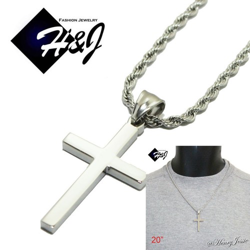 Silver Smooth Rope Chain Necklace Plain 