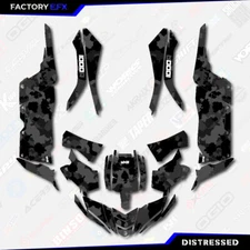 Black Distressed Camo Graphics kit fits Yamaha YXZ 1000R 2015-2018