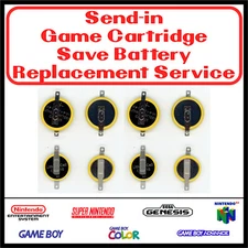 Game Cartridge Save Battery Replacement Service for NES/SNES/GENESIS/GAME BOY+
